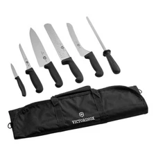 Victorinox 7.4012-X11 7-Piece Fibrox Knife Set with 10" Chef Knife and Roll Bag