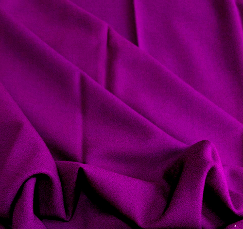 100% Wool Crepe Fabric Solid Purple / Dark Magenta 60" Wide x 2⅓ Yards