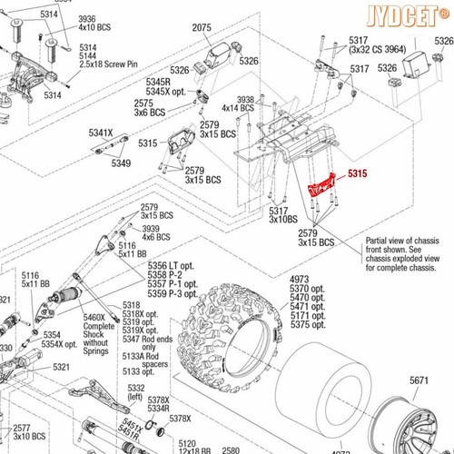 Servoprotectores de dirección de aluminio #5315 para RC 1/10 Traxxas E-Revo 2.0 VXL 86086-4 - Imagen 2 de 20
