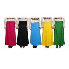 PureCotton Women Petticoat Saree Underskirt Free Size Cotton Petticoat Pack 5Pcs