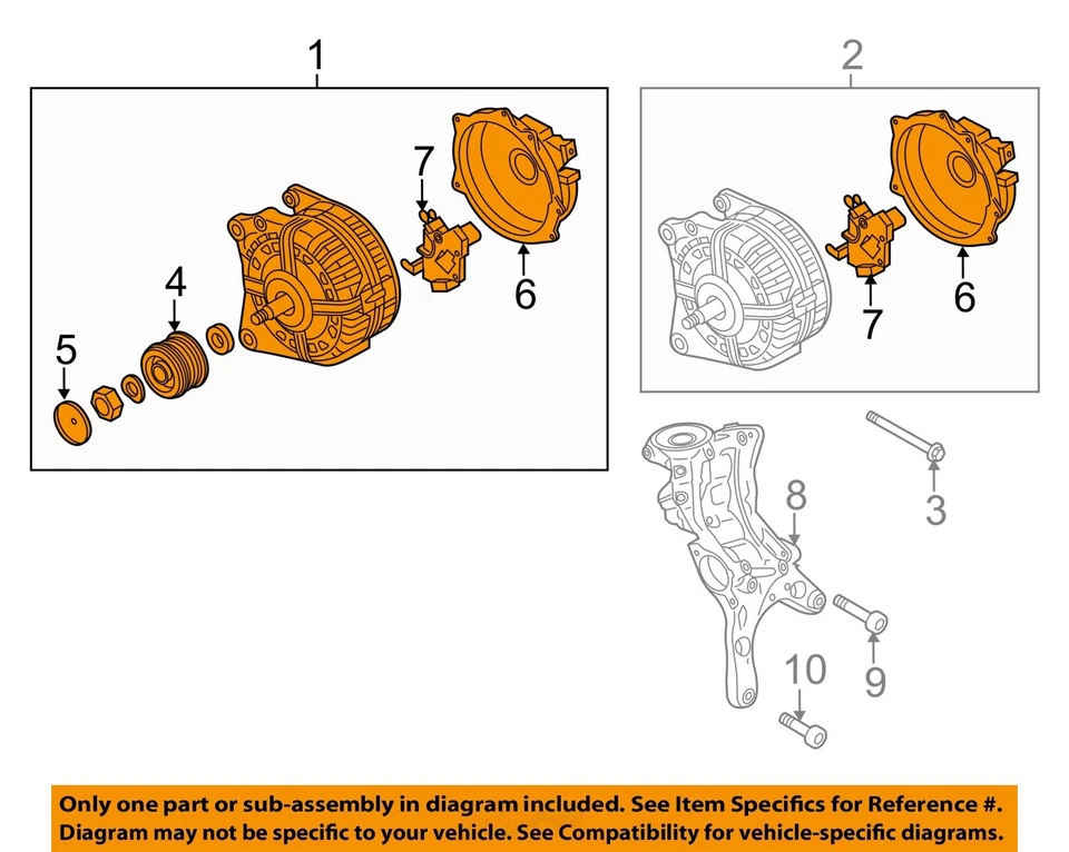 Used Alternator fits: 2015 Audi A3 1.8 Grade A Foto 3 de 4