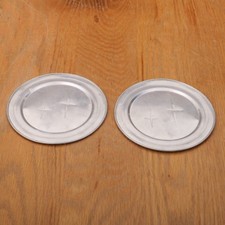 2 Metal Plates Silver Color With Star Vintage