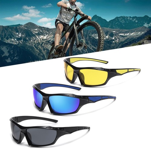 Motorcycle Sunglasses Men Driving Riding Bike Anti-UV Glasses Yellow/Gray/Blue - Picture 9 of 21