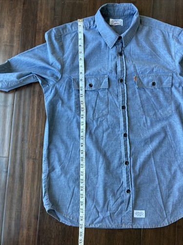 Camisa Supreme X Levi’s Azul Cambray Hecha en EE. UU. Talla Grande Como Nueva - Imagen 7 de 10