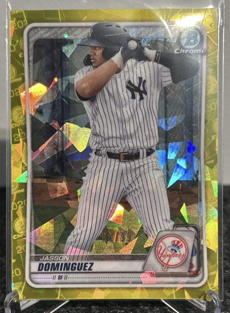 2020 Bowman Chrome Sapphire Jasson Dominguez bd-151 yellow /99