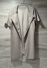 Marie Oliver Size Small Beige Open Frayed Jacket