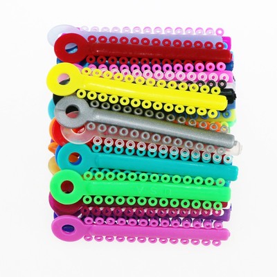 1040pcs Dental Orthodontic Ligature Tie Braces Elastic Rubber Bands Mixed Color