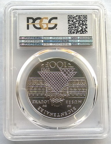 France 1993 Marie 100 Francs PCGS SP69 Essai Silver Coin,Matte,Rare - Picture 2 of 3