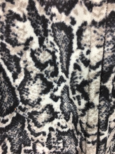 Sport Savvy Womens Black Gray Leopard Zip Up Fleece Jacket from QVC - SZ XL (C#) - Picture 4 of 5