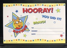 Arthur Classroom Student Recognition Awards Teacher Pack Of 36 New