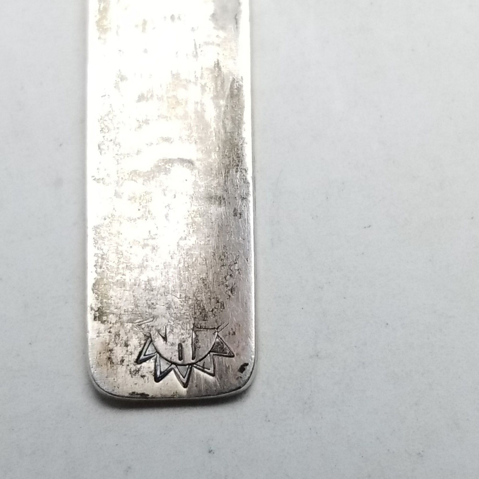 Vintage Wave Scroll Shape Rectangle Pendant, Silv… - image 4