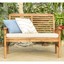 acacia wood patio loveseat bench