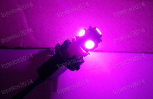 50 x Pink T10 5050 5-SMD 194 168 W5W 360° Wedge LED Light bulbs Car Tail light - Foto 3 di 3