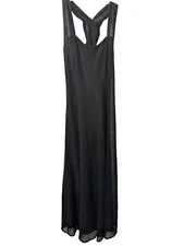 Molly Malloy Dress 12 Long Shimmer Core Aqua/Turquoise Metallic Y2K