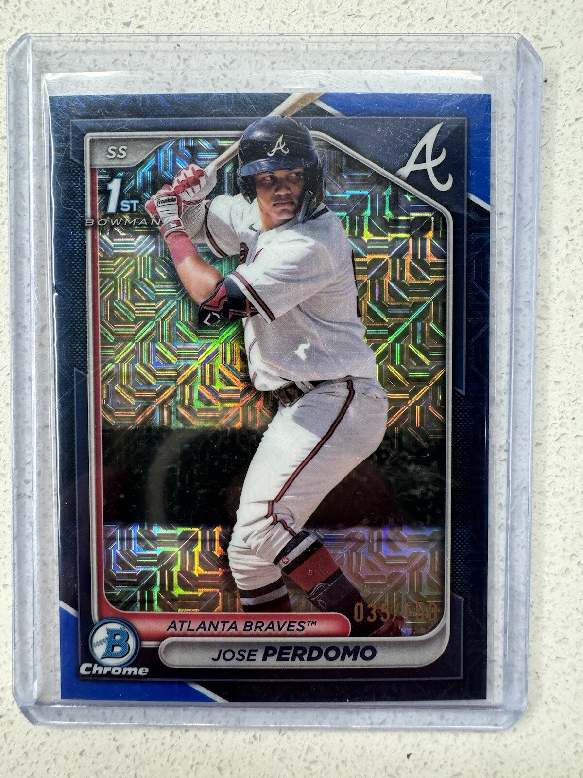 2024 Bowman Chrome - Prospects  Blue Mojo Refractor #BCP-220 Jose Perdomo /150