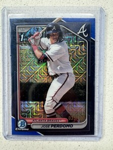2024 Bowman Chrome - Prospects  Blue Mojo Refractor #BCP-220 Jose Perdomo /150  
