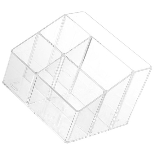 Transparent Table Storage Box Remote Organizer Multi-grid Pen Cosmetic Holder