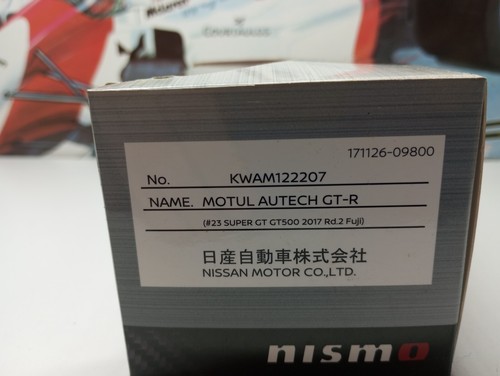EBBRO NISMO - MOTUL AUTECH GT-R SUPER GT500 2017 1:43 SCALE MODEL CAR KWAM122207 - Picture 4 of 10
