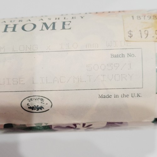 Laura Ashley Louise Lilac Rose Flower Floral Green Wallpaper Border x2 Rolls NIP - Picture 5 of 8