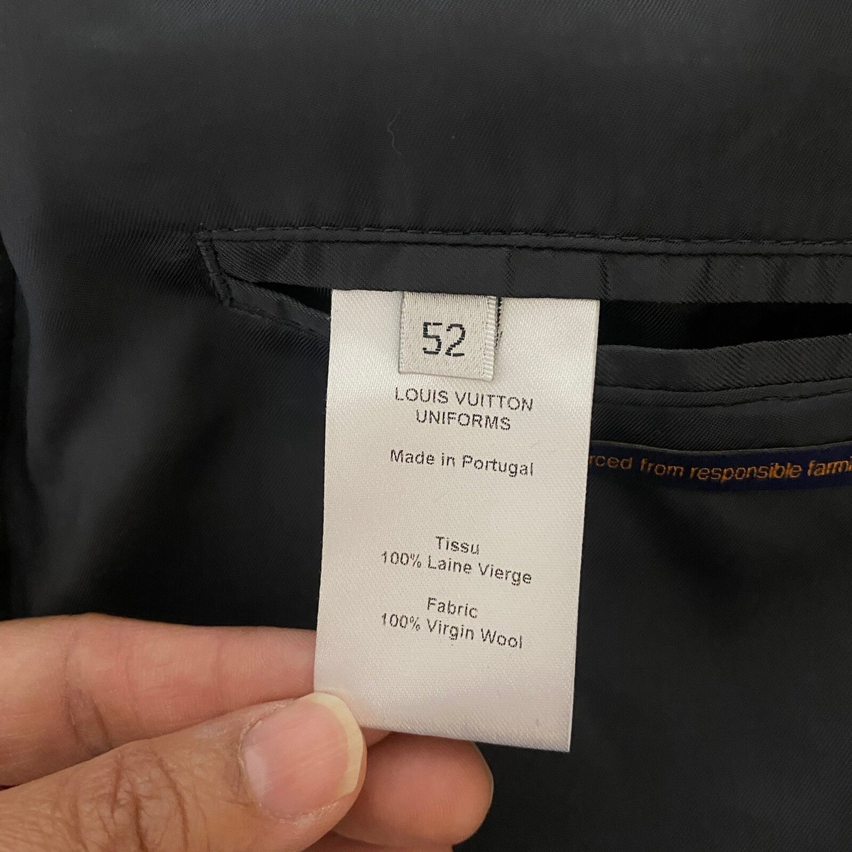 Louis Vuitton Uniforms Men's Dark Gray Virgin Wool Blazer/Jacket