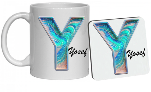 Personalisierte Kaffeebecher Initiale 11 Unzen Teeliebhaber Geschenk Tasse Name Alphabet Glitzer - Bild 52 von 53