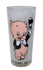 Porky Pig Pepsi Collector Series Brockway Glass Warner Bros 1973 BL 16 Oz ~6
