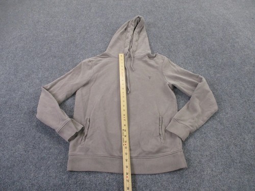 All Saints Hoodie Sweatshirt Mens S Gray Lightweight Pullover Logo Active Adult - Picture 3 of 10