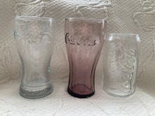 3 x Coca Cola Glasses (2012/Ridged/Can)