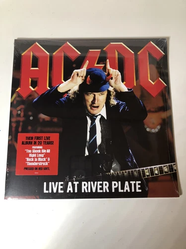 AC/DC LIVE AT RIVER PLATE SEALED VINYL RECORD SET RED VINYL