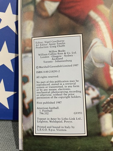 NFL American Football Nigel Cawthorn Hardcover Willow Books Full Results 1986-87 - Picture 8 of 10