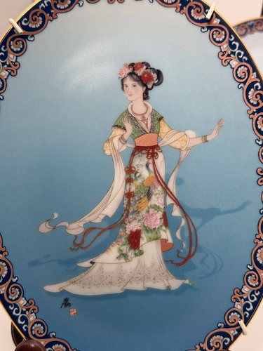Vintage Porcelain Plates Five Dream of the Red Chamber Certificates Wall Hang - Picture 4 of 23