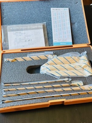 Mitutoyo 129-128 0-6  Depth Micrometer, DMC2.5-6  Kit in Storage Case