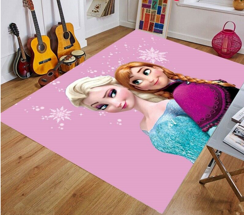 Kinder Teppich Fußmatten 3D Anna Elsa Prinzessin Teppich Mädchen Bodenmatte Neu - Bild 15 von 20