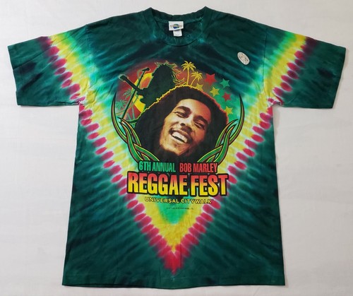 Vintage Bob Marley Reggae Fest Shirt Sz Large Rap Tee Hip Hop Damian Marley Y2K - 第 11/12 張圖片
