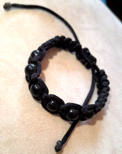 3 Pcs Bracelets For Men & Women Black Thread With Beads Handmade Decor Gift - Picture 11 of 13