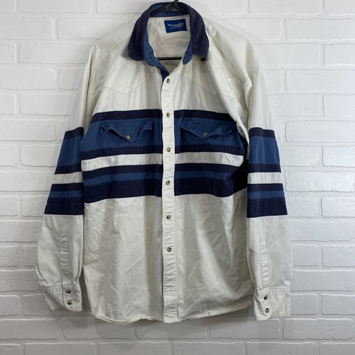 Vintage Wrangler Brushpopper shirts Pearl Snap Western Wear Size XL? XXL? Read
