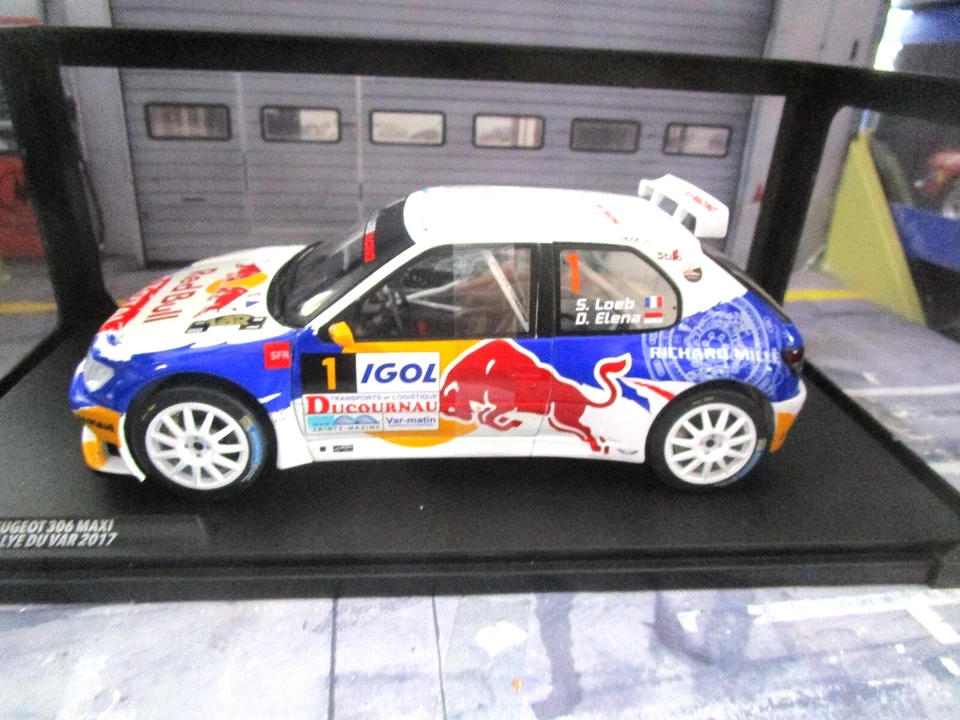 PEUGEOT 306 Maxi Kitcar Rallye Mdu Var 2017 #1 Loeb Red Bull Solido RAR 1:18 - Bild 2 von 4