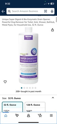 Case Of 12-Unique Super Digest-It Bio-Enzymatic Drain Opener 32oz Each