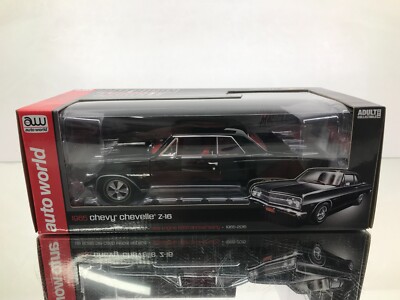 AUTO WORLD CHEVY CHEVELLE Z-16 MALIBU 1965 -BLACK 1:18 rare- HIGH QUALITY IN BOX