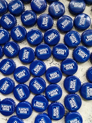 100 Bud Light Beer Bottle caps Lids Collectible, Crafts Lot - Picture 7 of 12