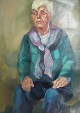 Impressionist oil painting portrait