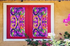 3D Striped Pattern A301 Window Film Print Sticker Cling Stained Glass UV Sinsin