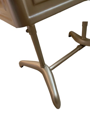 Mid-Century Children's Young Adult School Desk Attached Chair - Steel & Wood - Picture 3 of 3