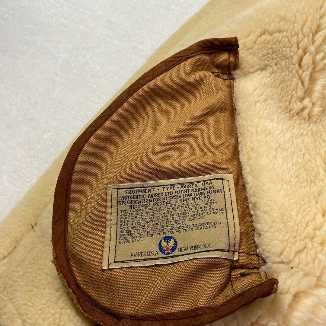 Vintage Avirex B-3 Sheepskin Leather Bomber Jacket Shearling Vintage Avirex B-3 Sheepskin Leather Bomber Jacket Shearling