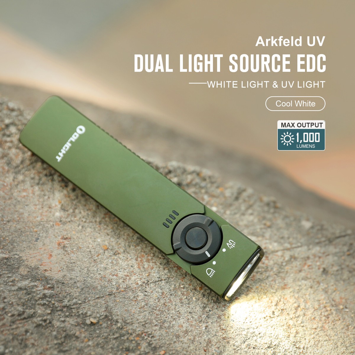 OLIGHT Arkfeld UV 1000LM Dual Light Source w/UV light EDC