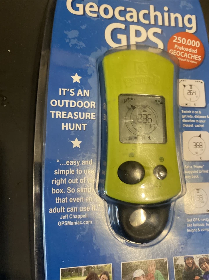 Geomate Jr Geocaching GPS Green  NEW 250k preloaded Geochaches - Image 2 of 4