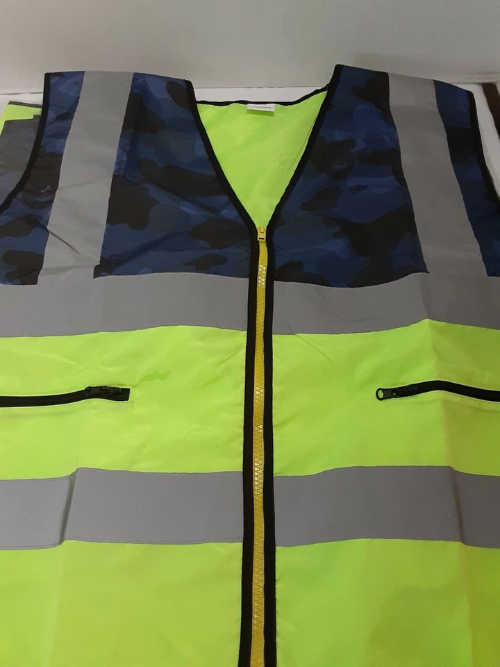 Akfly Reflective Safety Vest With Zippered Pockets Size Large New Lot of 2 - Image 3 of 4
