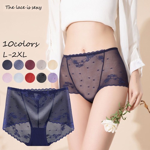 Women's See Lace Mesh Sexy Through Panties Lingerie Underwear Briefs Knickers
