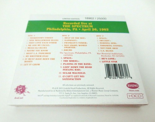 Grateful Dead Dave's Picks 39 Spectrum Philadelphia 4/26/83 1983 Pennsylvania CD - Picture 2 of 12