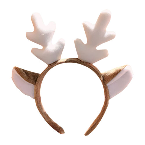 Reindeer Antlers Festivals Realistic Christmas Headband Dress Up Party Cute Ears - Photo 1/14